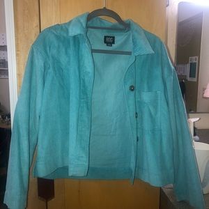 turquoise corduroy jacket